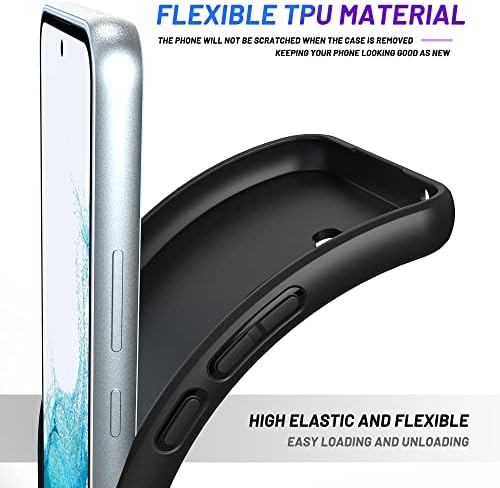 WOGROO za Galaxy A54 futrolu, tanki dizajn MATTE meka TPU zaštitni poklopac za Samsung Galaxy A54 5G 6.4 , crna