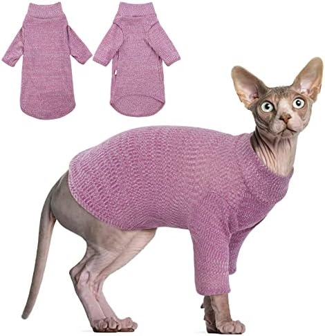 Dentrun Sphynx majica za mačke bez dlake, majice za mačiće sa rukavima, prozračni džemper sa Dolčevicom za mačke, preslatka odjeća