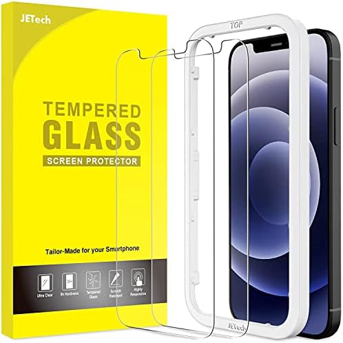 JETech zaštitnik ekrana kompatibilan sa iPhoneom 12/12 Pro 6,1-inčnim, filmom od kaljenog stakla sa alatom za jednostavnu instalaciju,