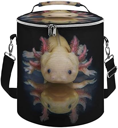 Životinja Axolotl izolovana torba prijenosni hladnjak za LED rameni paket Zip oko kante za kupovinu namirnica Piknici radni obroci