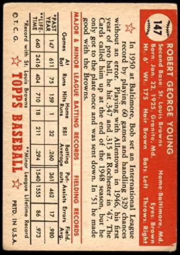 1952 TOPPS 147 CRM BOB MLADI ST. LOUIS Browns Dean's Cards 2 - Dobre Brownes