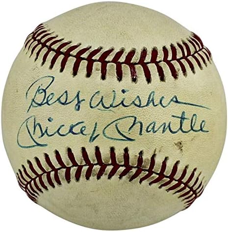 Yankees Mickey Mantle Najbolje želje potpisani OAL bejzbol JSA X40056 - AUTOGREMENE BASEBALLS
