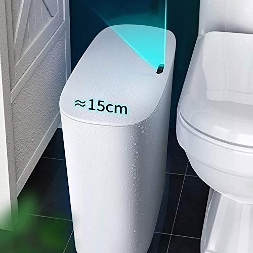 Zhaolei Automatsko smeće može kućni uski kantu za smeće sa poklopcem plastični toalet Smart Trash limenka za spavanje