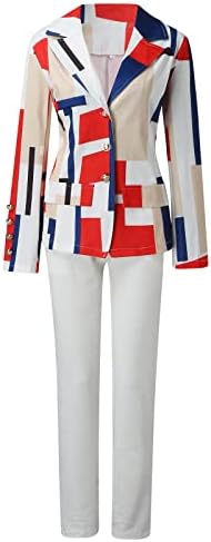 Xiloccer Ženska 2pc Ležerna tanka jakna Slim kaput dugih rukava Blazer Office Business Hlače + kaputarska odijela