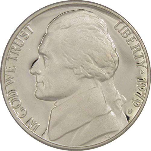 1979 S Tip 2 Clear S Jefferson Nickel 5 centi Komadići izbor otporka 5C američki novčić