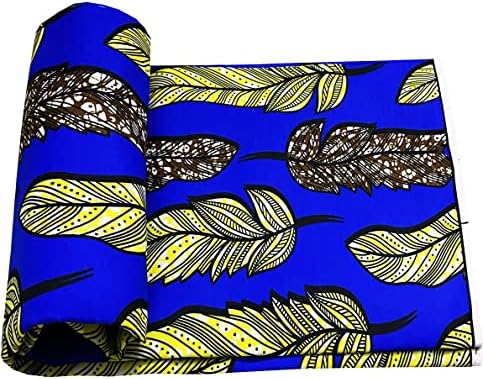 Vkceeool African Wax Print Fabric Ankara Style Cloth Fabric Kente Fabric 3 Yard