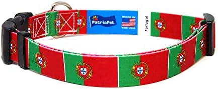 Portugal ovratnik za pse | Portugal zastava | Brzo izdanje kopča | Napravljeno u NJ, SAD | za male pse