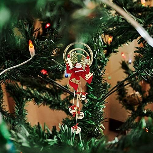 Božićno drvce Tri-prsten String božićni ukras Željezni dodaci ukrasi zvona na domaćem dekoru Keramički zahvalnosti