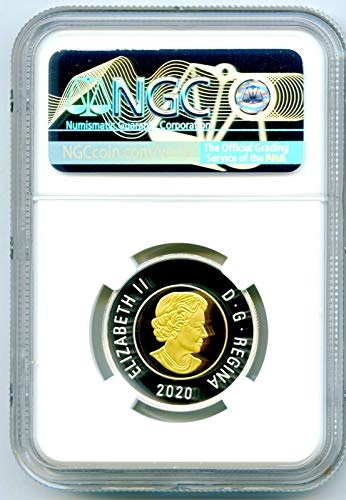 2020 Kanada Silver Doovar Toonie Dvo dolarski pozlaćeni zlatni Polarni medvjed prvi izdaje 2 USD PF70 NGC