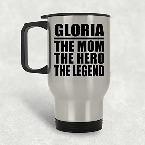 Dizajn Gloria The MoM Hero The Legend, srebrna putna krigla 14oz nehrđajući čelik izolirani prevoz, pokloni za rođendan godišnjica