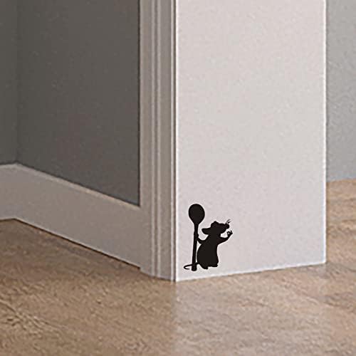 Zidne naljepnice za miša Bez mačke Cartoon Slatka miševa Mala zidna naljepnica za dječju sobu dnevni boravak Spavaća soba Dječji poklon