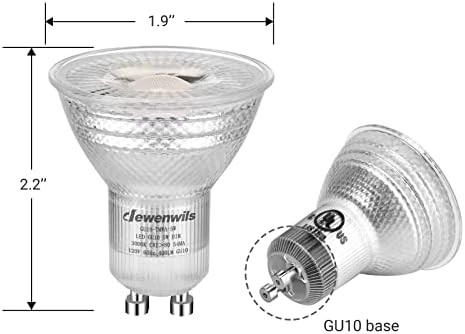 DEWENWILS 10-Pack GU10 LED sijalica sa mogućnošću zatamnjivanja, 400lm, 3000k toplo bijele sijalice, 5W LED sijalice za reflektore,