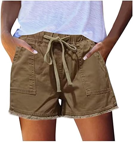 UQGHQO Hlače za žene Ležerne prilike Ležerne prilike ženske kratke hlače Ležerne prilike za kratke hlače za elastične strugove