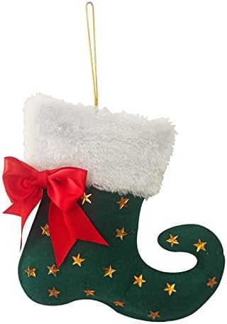 Boping Store Božićni ukrasi Božićne čizme viseći zidni ukras tkani viseći ukras zid viseći jednostavne obrtja perla Garland sa tasselom