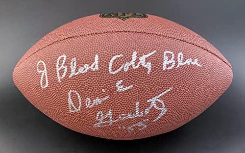 Dennis Gaubatz potpisao Wilson NFL Fudbal LSU Balt Colts 53 PSA / DNK autogramirani - autogramirani fudbali