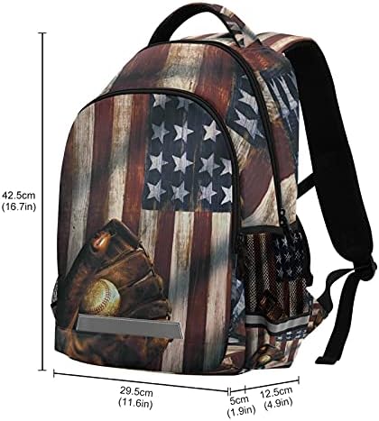 Xigua bejzbol USA zastava za ispis ruksaka casual paketi na otvorenom sportski ruksack školski ramena torba za dječake djevojke tinejdžeri