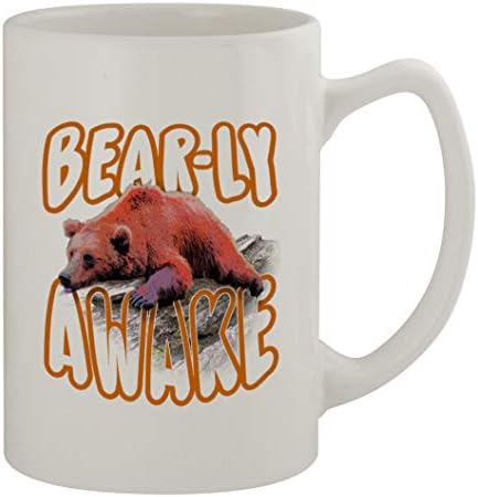 Sredina puta Bearly Awake 356-lijepa smiješna humorna keramička 14oz Statesman šolja za kafu