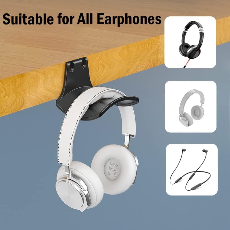 SIROLISA 2-paket nikada ne pada kuke za slušalice vješalica zidni nosač, držač za slušalice stalak za univerzalne slušalice za igranje