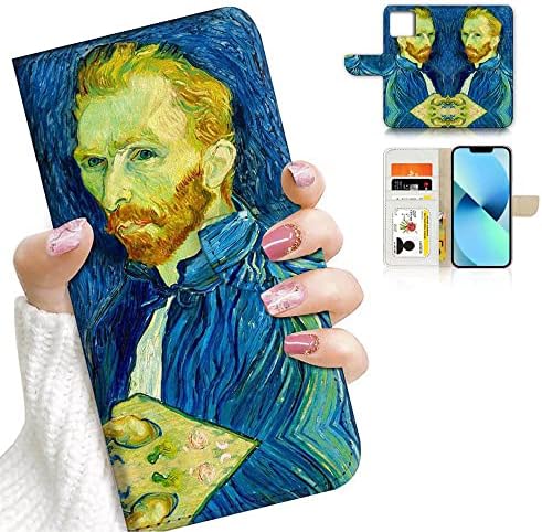AJOURTEK za iPhone 13, Art dizajniran Flip novčanik stil Cover Case Vincent Van Gogh Painting full body Protection AD004