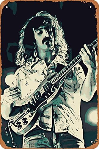 Swrlzvzn Frank Zappa Poster Vintage metalni Limeni znak unutrašnja umjetnička djela na otvorenom za zidove metalni Poster 8x12 inča