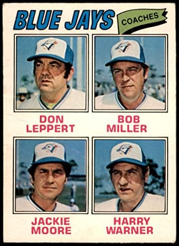1977 O-pee-chee 58 plavi jays treneri Don Leppert / Bob Miller / Jackie Moore / Harry Warner Toronto Blue Jays Good Blue Jays
