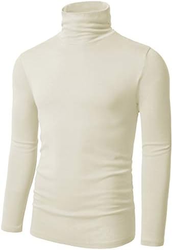 Tapulco Muškarci Turtleneck Dugi rukav Pleteni pulover Basic Slim Fit Casual Soft Comfy T majice