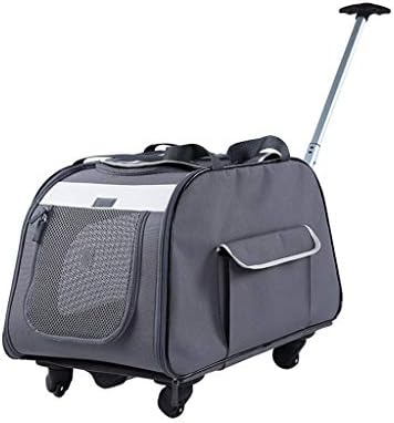 SCDCWW torba za kućne ljubimce-pet Rolling Carrier ruksak točak za pse oko torbe za prtljag pet Travel Carrier