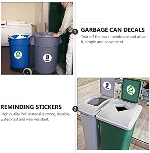 NUOBESTY 1 Set od 6 listova naljepnice za klasifikaciju smeća naljepnice za kante za smeće naljepnice za otpatke naljepnica za kantu za smeće odlično za kante za smeće-unutarnji & amp; Vanjski-upotreba kod kuće Kuhinja & amp; ured