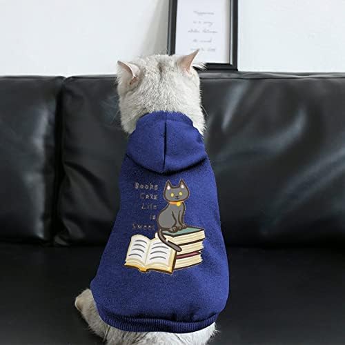 Knjige Mačke Život je slatki komadni kostim kostim za kućne ljubimce odjeću sa šeširom za kućne ljubimce za štene i mačka m