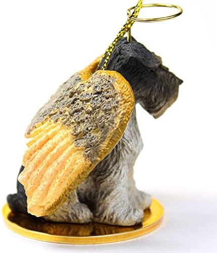 Koncepti razgovora Schnauzer Angel Dog Ornament - Uncropped - siva