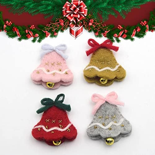 Božić dekoracije, 3 komada Božić Faux vune filc Jingle Bell privjesak Drvo viseći čari uljepšavanje DIY torba privjesak ukrasi Holiday