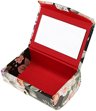 ZHJBD PU Koža elegantna ženska Dupla torbica za ruževe sa ogledalom torbica za držač štapa za usne-Set 2coding / 589