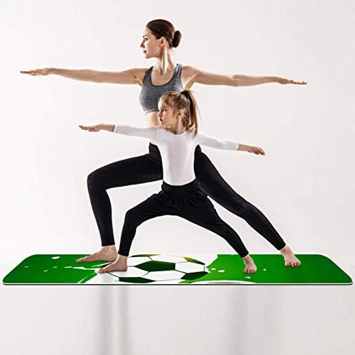 LEVEIS prostirka za jogu zelena apstraktna fudbalska fudbalska debela neklizajuća prostirka za vježbanje za kućne teretane