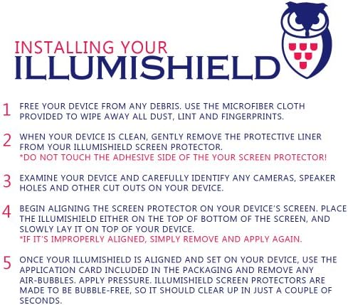Illumishield zaštitnik ekrana kompatibilan sa ASUS Padfone Infinity Clear HD štitom protiv mjehurića i pet filmom protiv otiska prsta