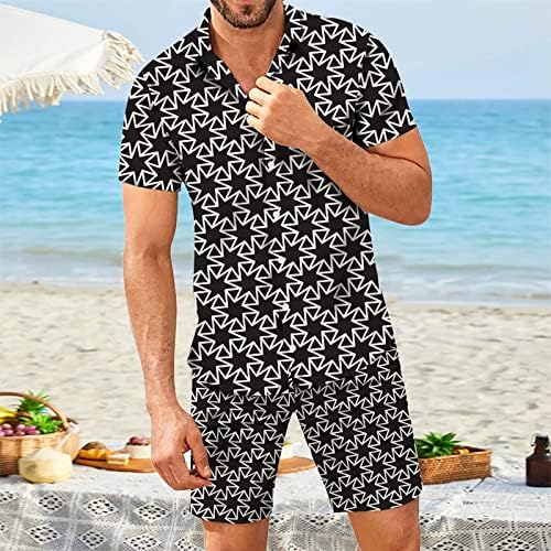 Aktivni trenerke Hlače MENS CALESTENT Ispisan ljetni set rukav s kratkom plažom Spring majica casual muške