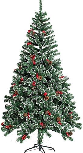Topyl 6ft Umjetno božićno stablo Unlity Premium Sning / Sthed Skinovano stablo sa sklopivim metalnim štandom sa borovom stožcom i