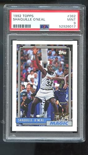 TOPPS 1992-93 362 Shaquille O'Neal Rookie RC PSA 9 Ocjenjina kartica NBA Shaq Oneal - košarkaške ploče Rookie kartice