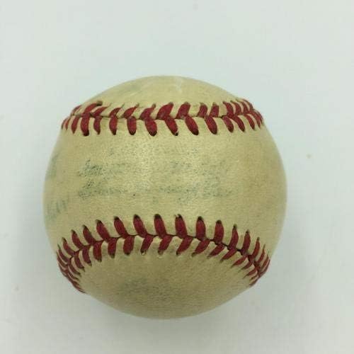 Izvanredni Mickey Mantle 1952 Rookie potpisao je mini bejzbol Yankees JSA COA - autogramirani bejzbol