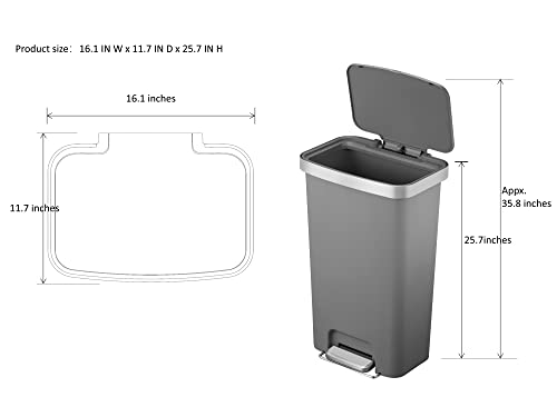 11.9 galona kante za smeće, plastični korak na kuhinjskom smeću