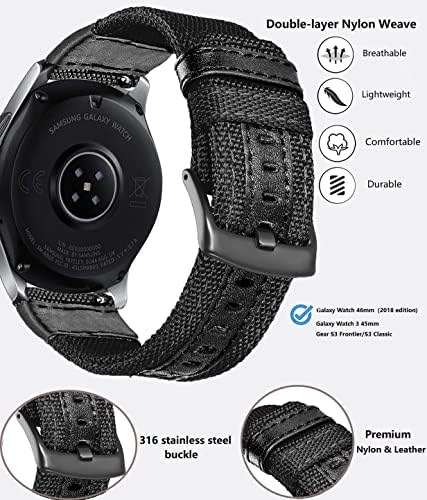 Olytop Galaxy Watch 46mm, Galaxy Watch 3 45mm opseg, brzine S3 granice, 22mm najlon sportove za zamjenu na ručni pojas za Samsung