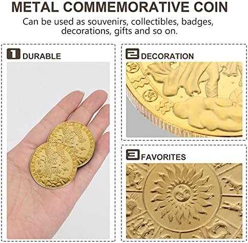 KISANGEL CRAFTS CONSTERSELLACIJE Komemorativni novčići od željeza kovanica Tarot Astrology Coin Suvenir Arts za poklon Davanje Vaga