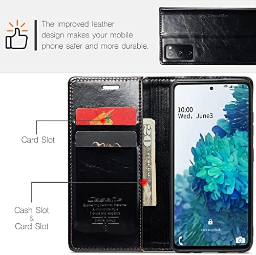 Xyx torbica za novčanik za Samsung Galaxy S20 FE 5G, Crazy Horse Texture Retro PU kožna Navlaka za novčanik sa slotovima za kartice