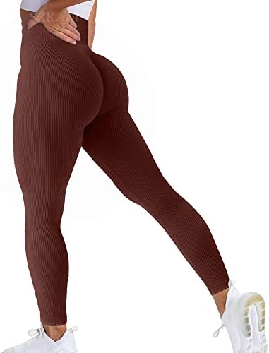 Szkani guzice za podizanje ženskih plijena visokog struka Work Yoga hlače Scrounch Butty Gym Bešavna plijena čvrsto