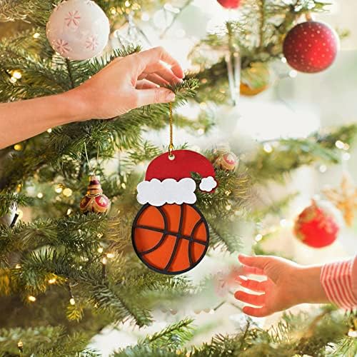 Xios 2022 Christmas Ball Sports Drveni božićni privjesci s zabavnim božićnim ukrasima uključuju božićni vijenac