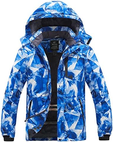 Wantdo Muška planinska vodootporna skijaška jakna vjetrootporna na kišu zimski kaput sa toplim kapuljačom