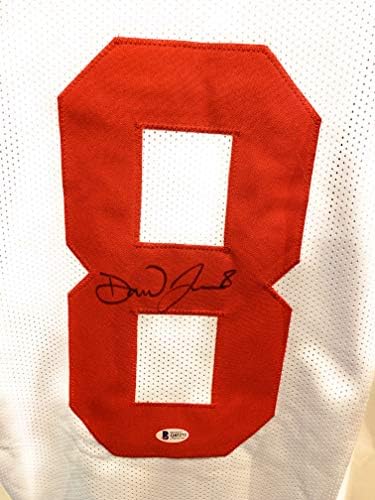 Daniel Jones New York Giants potpisan autograph Custom Jersey White Beckett svjedočio certificirano