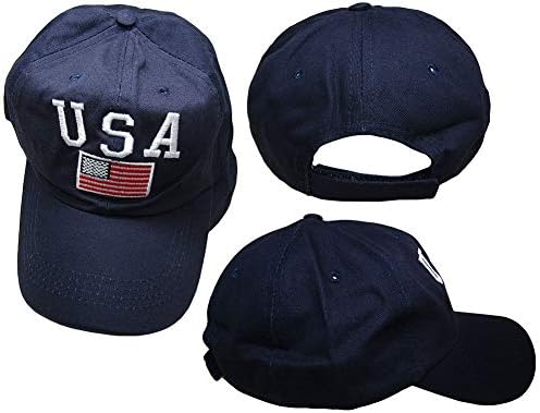 Pasati SAD zastava sa američkim riječima tamnoplava pamučna vezena kapa
