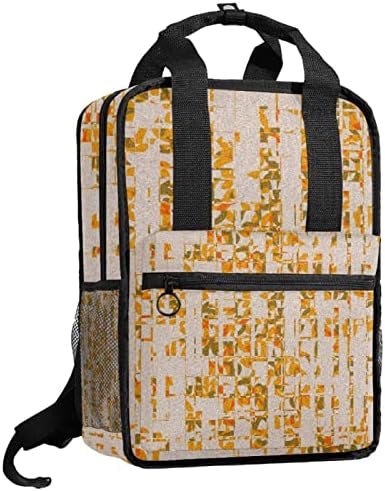 Tbouobt putni ruksak lagani laptop casual ruksak za žene muškarci, narančasta kocka Sažetak umjetnosti