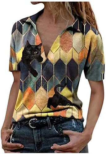 Trendi Casual kratke rukave majice za žene Crew Neck Fashion ljeto Plus Size duksevi prozračni štampani