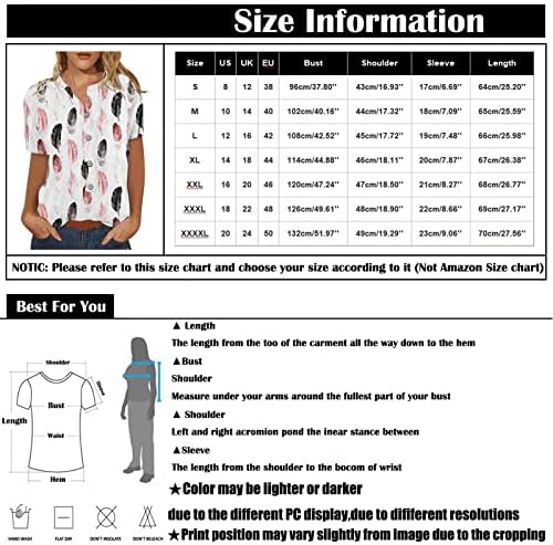 Ženska kratka rukava potkošulja Casual Moda pamučna posteljina štampana kratka košulja 2023
